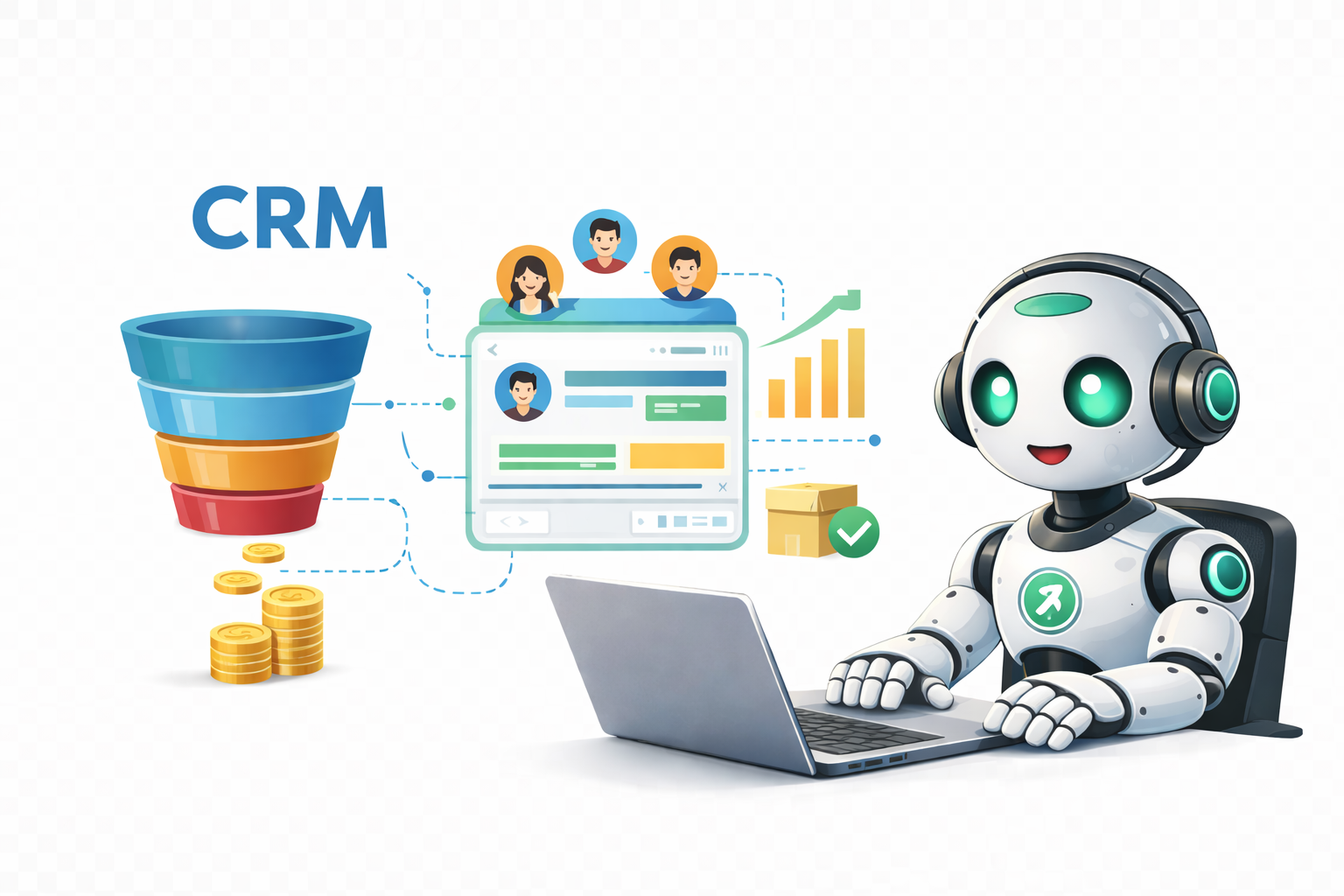 CRM y embudos de ventas conectados para equipos comerciales en Colombia